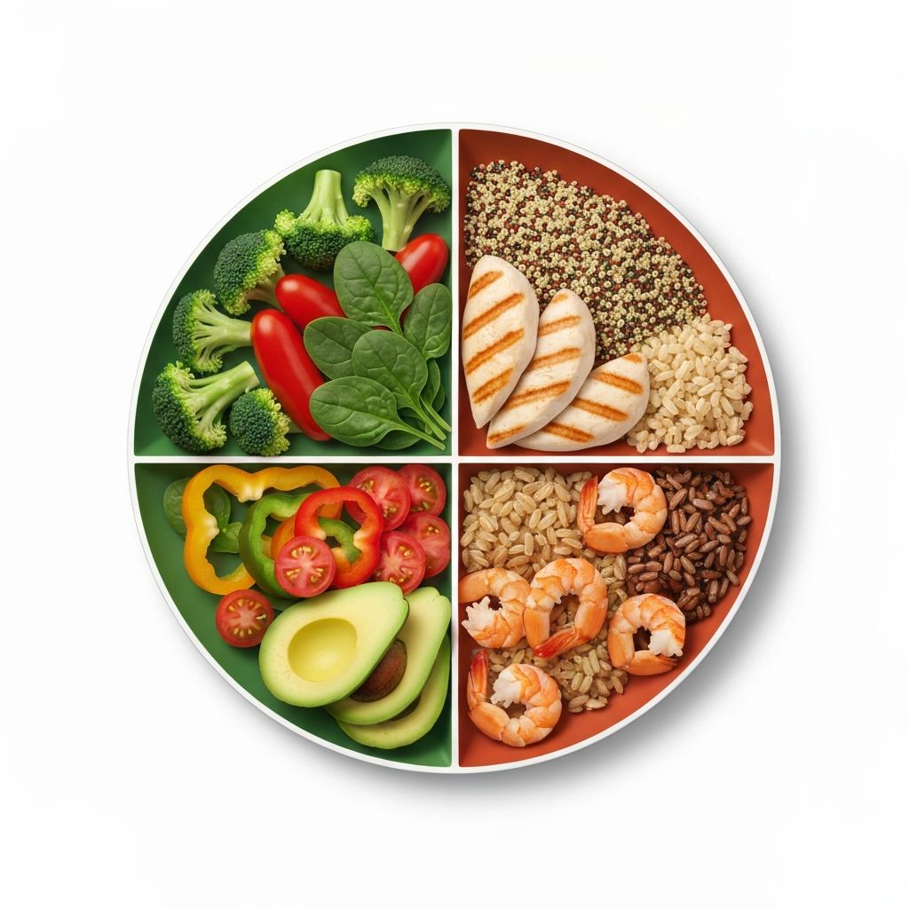 Visual representation of a balanced meal plate